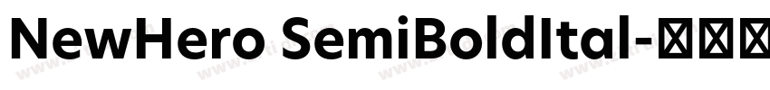 NewHero SemiBoldItal字体转换